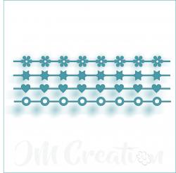 Stanzschablone - Linien mit Muster